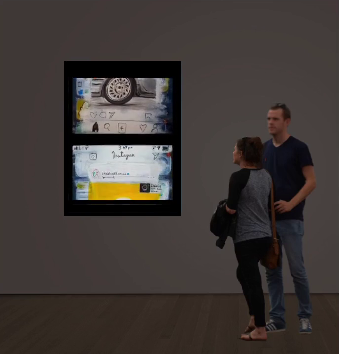 Visualisation of digital work on screens