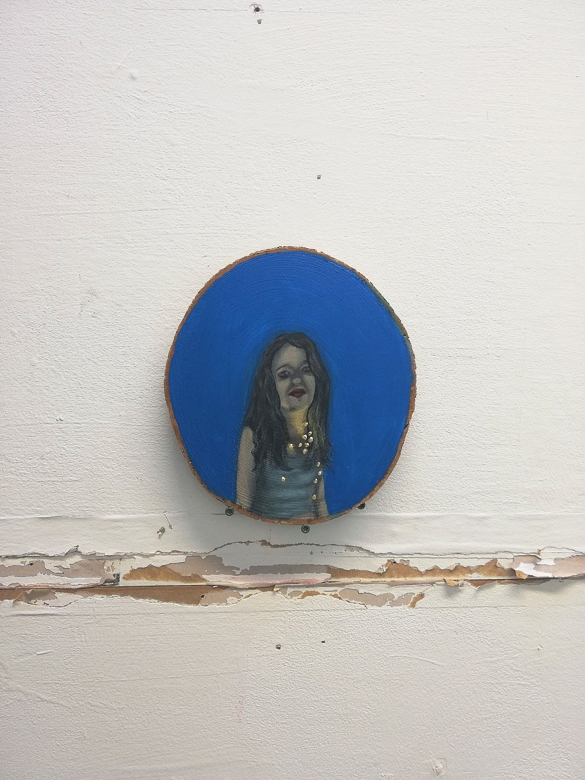 4. 'Dalkey Island', 2020, acrylic on wood, 1.5”x28.25” (depth of wood x circumference).