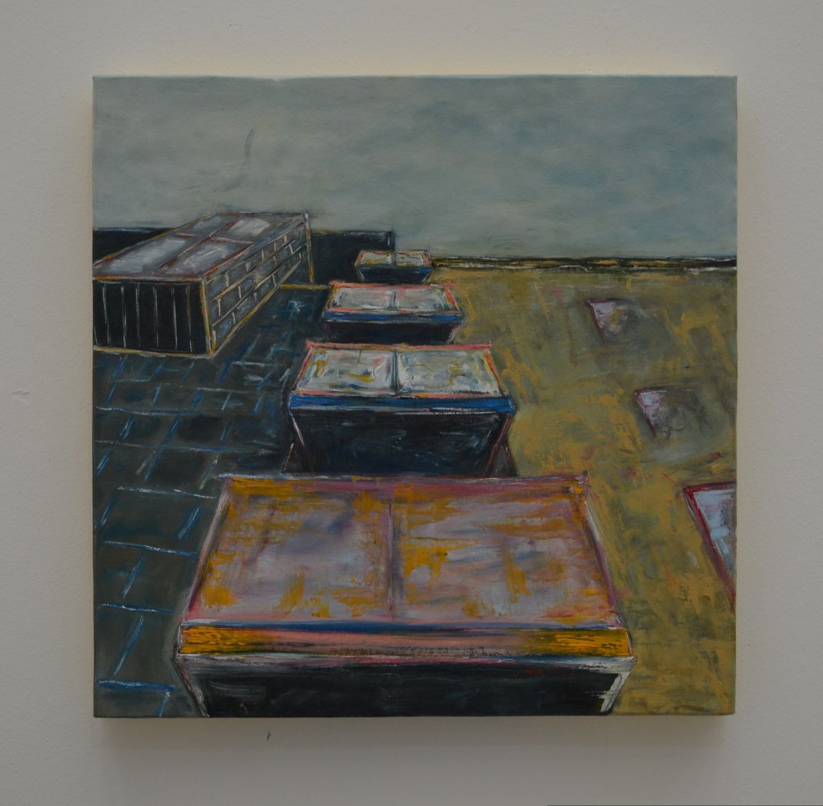 Room with a view - 2020, Oil on stretched canvas, 54 x 54 x 4.5 cm