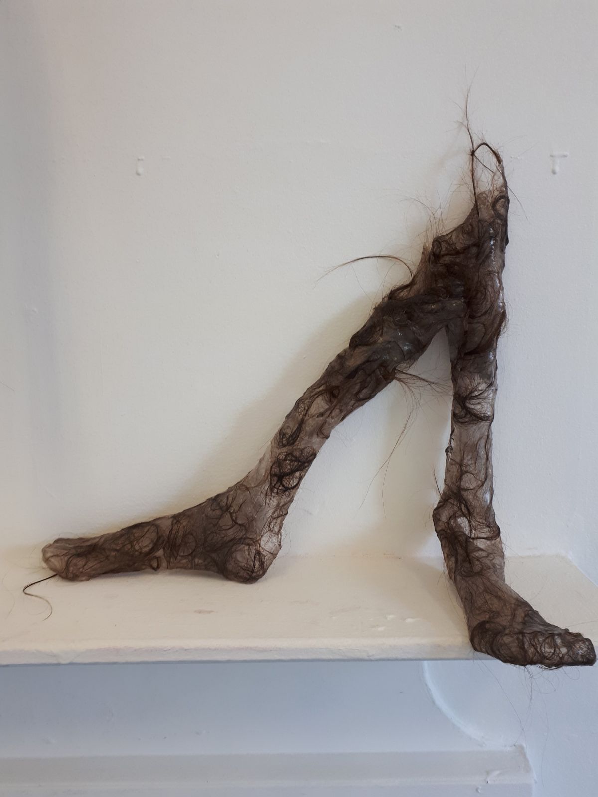 9- Nebulous Corium, sculpture, self hardening gel and human hair