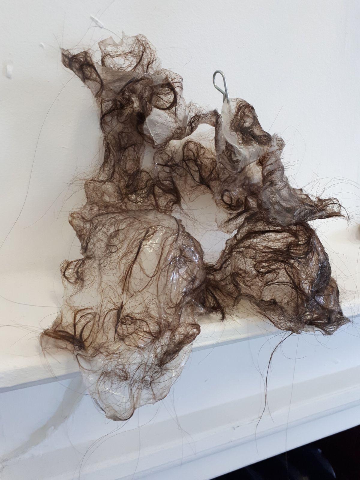 10- Nebulous Corium, sculpture, self hardening gel and human hair