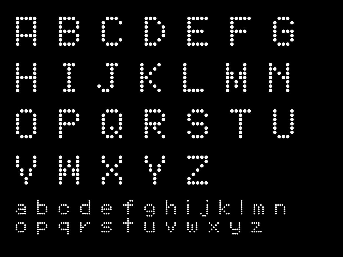 Pintados Typeface higher and lower case alphabetical order