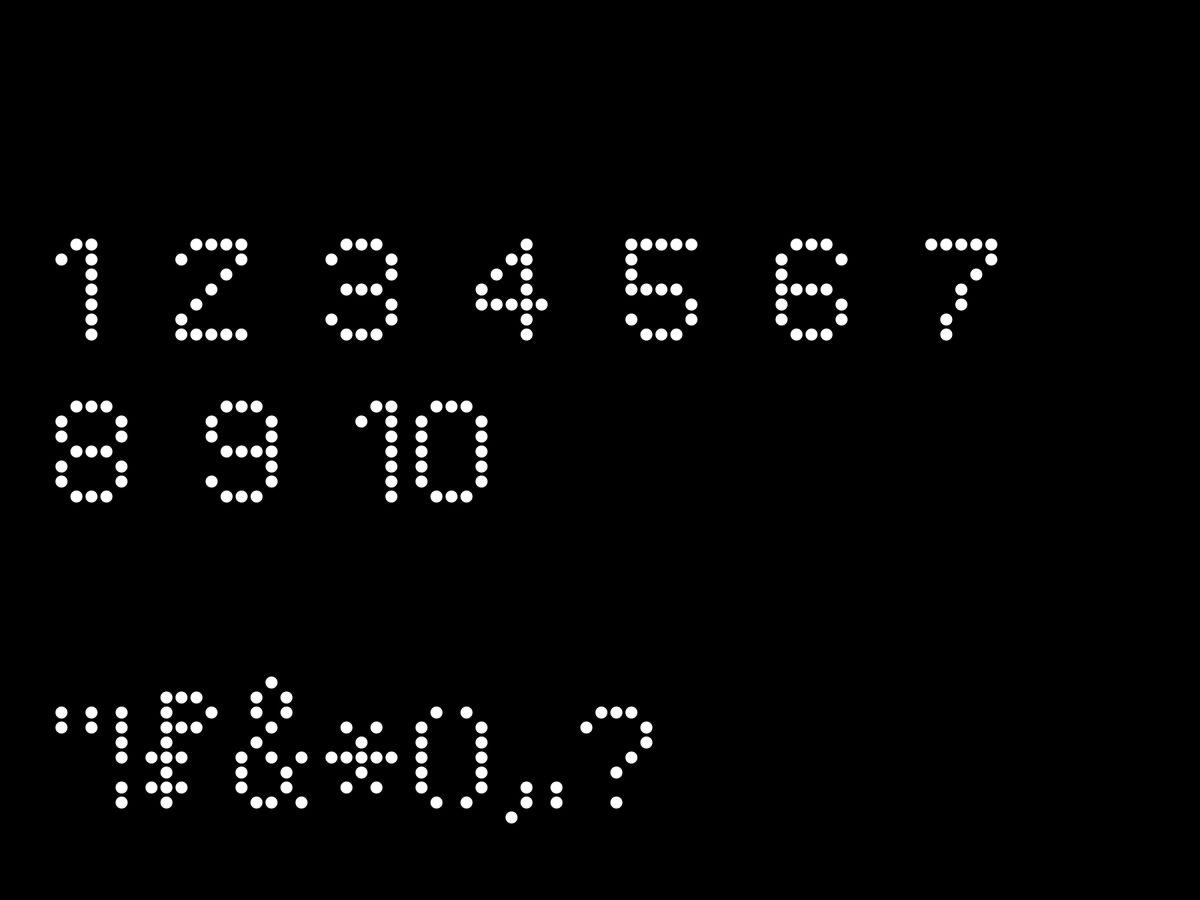 Pintados Typeface numbers and signs