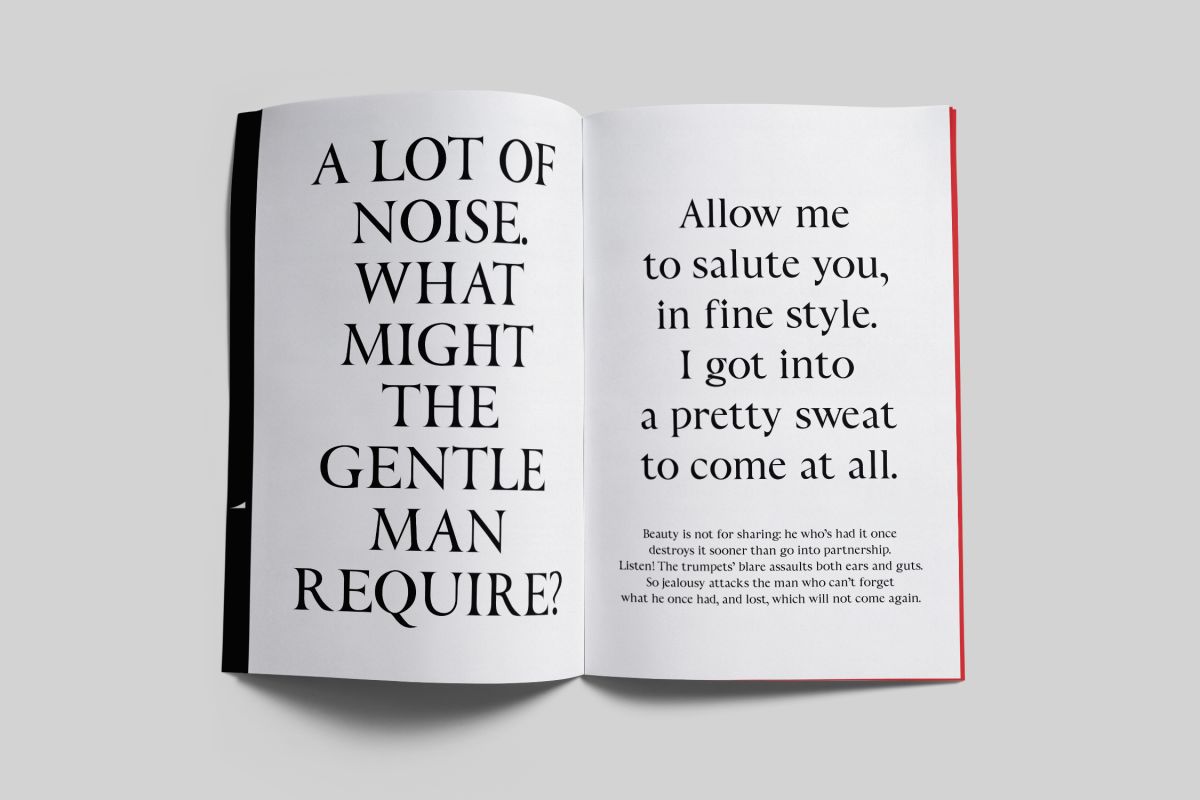 Spread from Mephisto type specimen book