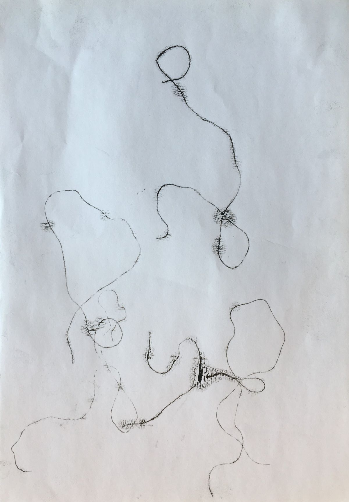 5- Ink on paper with thread