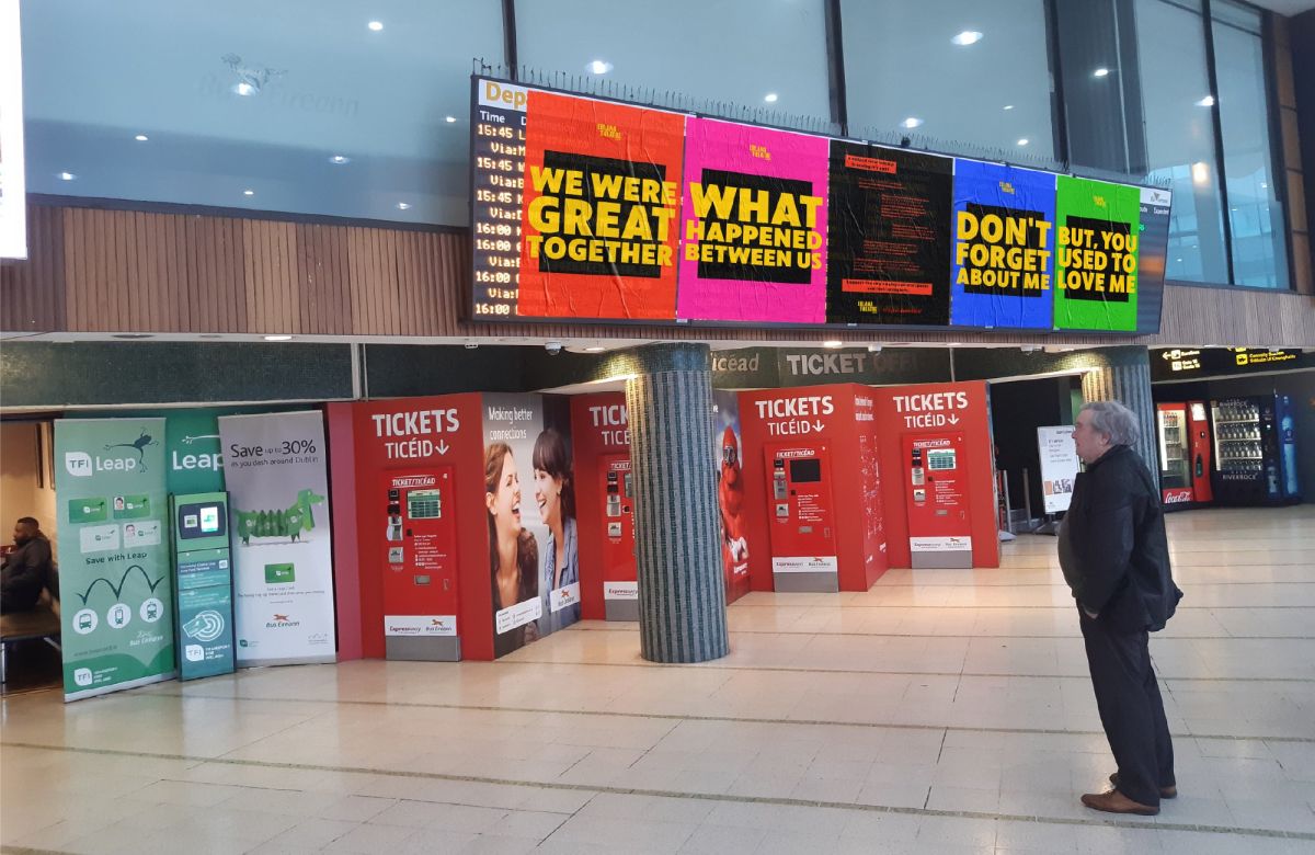 2. 'Prompt': Campaign Posters Displayed in Busáras