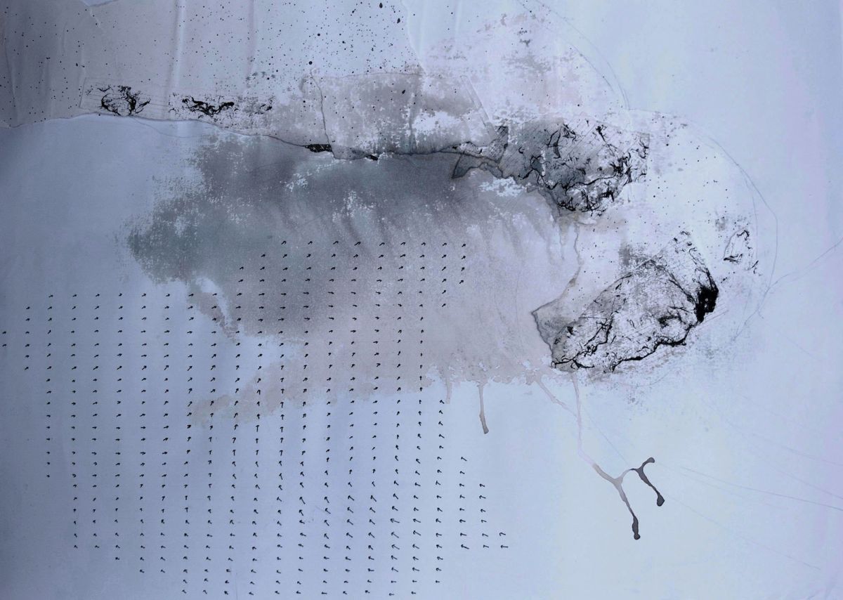 4-	White Water.  42cm x 60cm