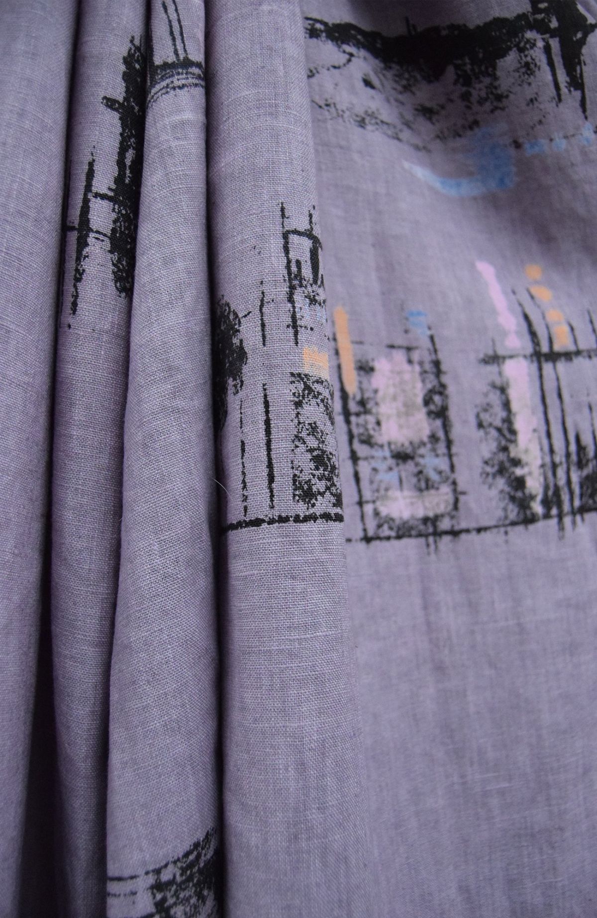 Industrial Structures Screen print on linen