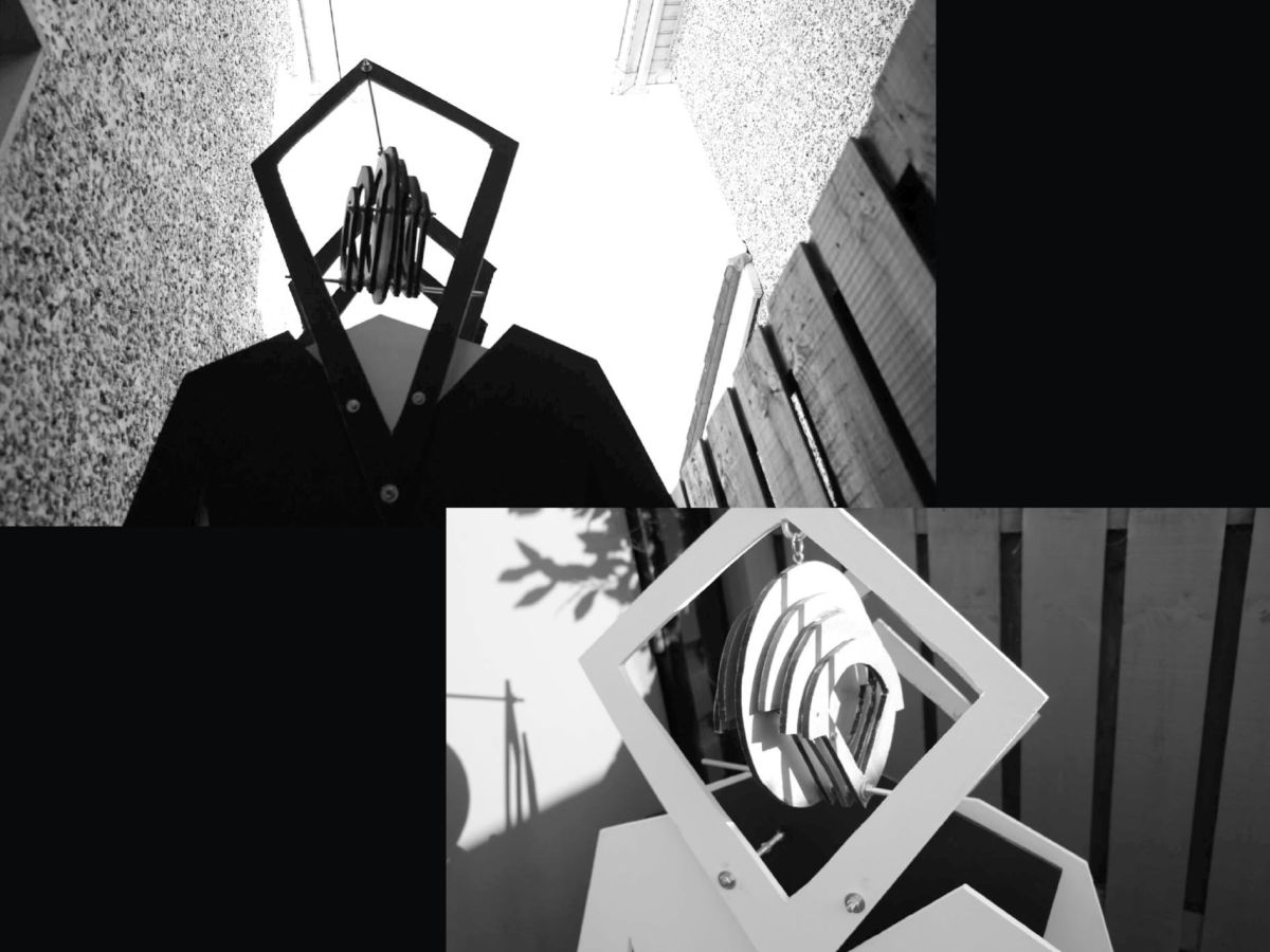 8.	THE INTRUDERS	SHAPED MDF PANELS BOLTED TOGETHER 85”X37”X13”   2020