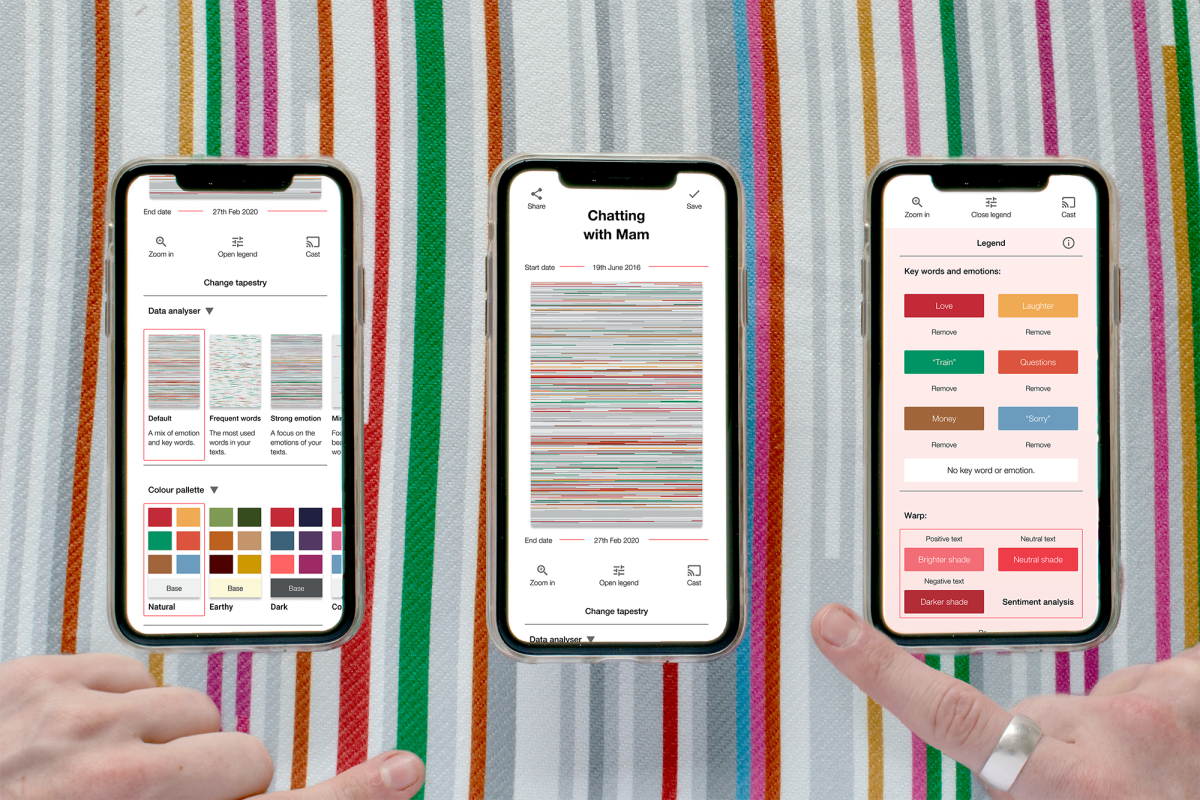 'Woven Chats' presents a platform that enables the exploration of digital relationships.