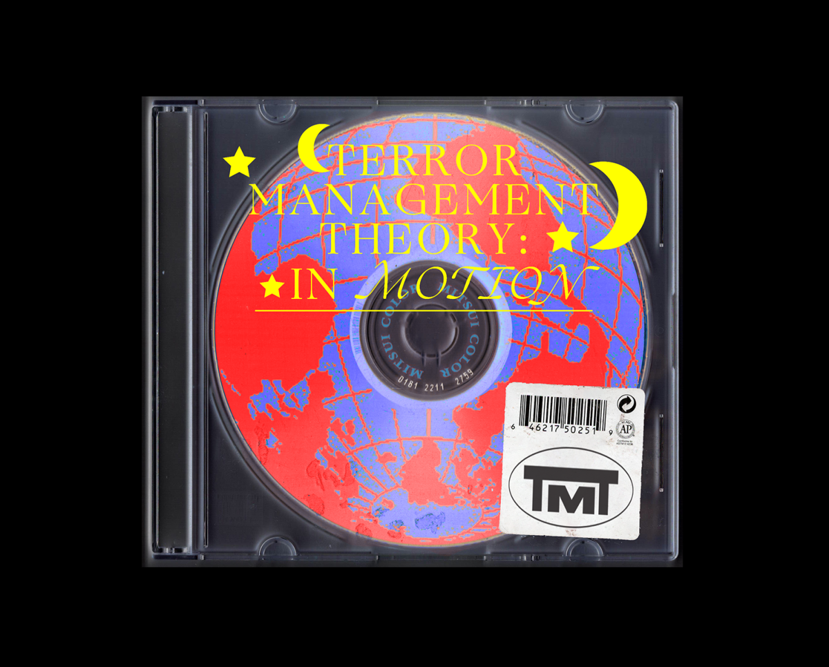 CD design - TMT in Motion. This CD pairs with the above advertisement to pose the question: How similar are organised and secular religions?