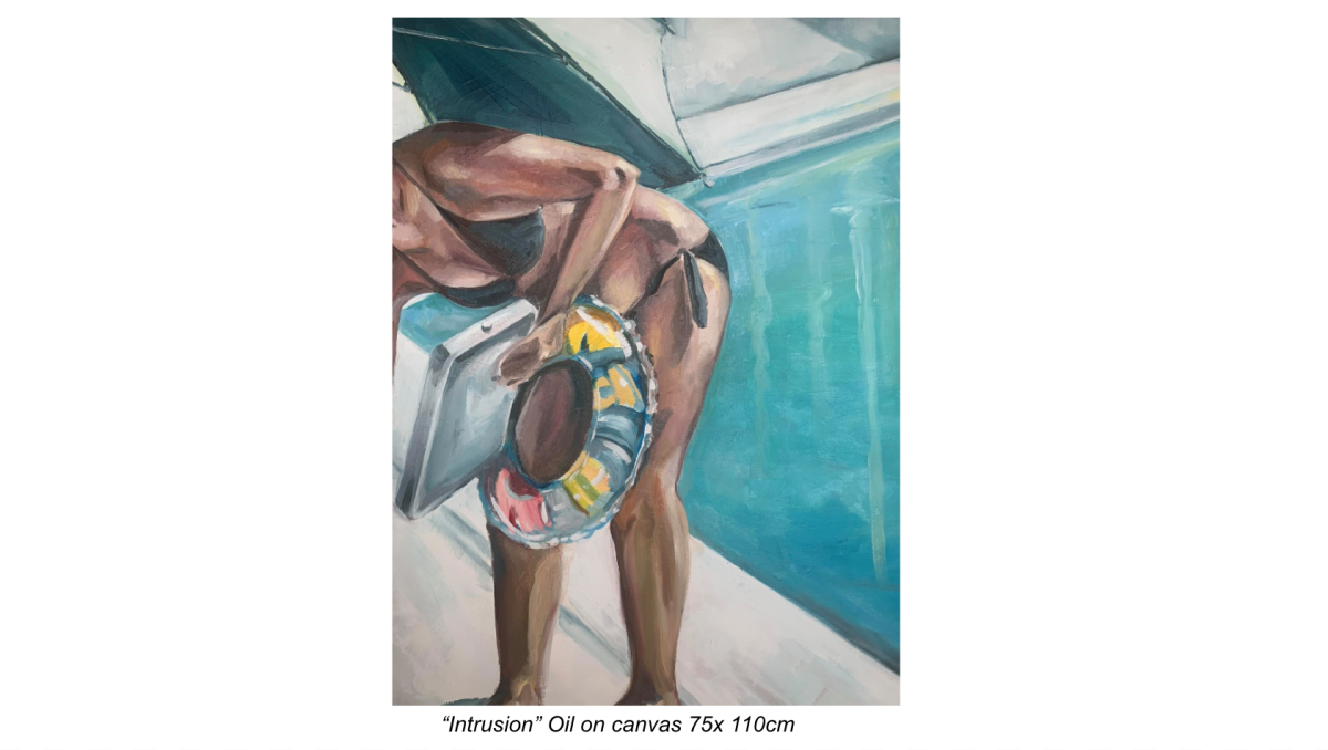 Painting 2: “Intrusion” Oil on canvas 110x75cm