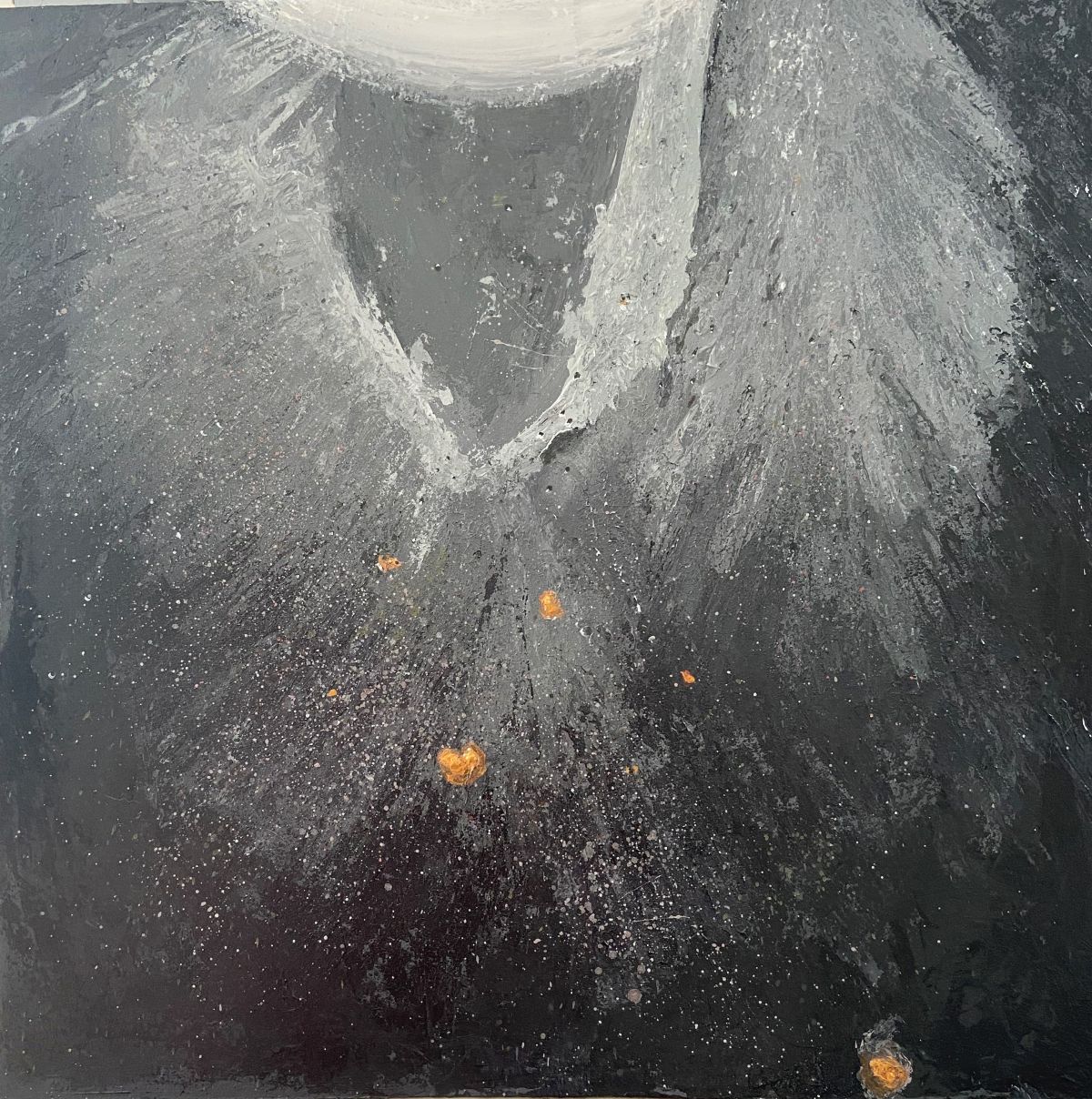 From where I stand 3 – 2020 – Acrylic Paint, Medium, Coffee on board - 60cm x 60cm