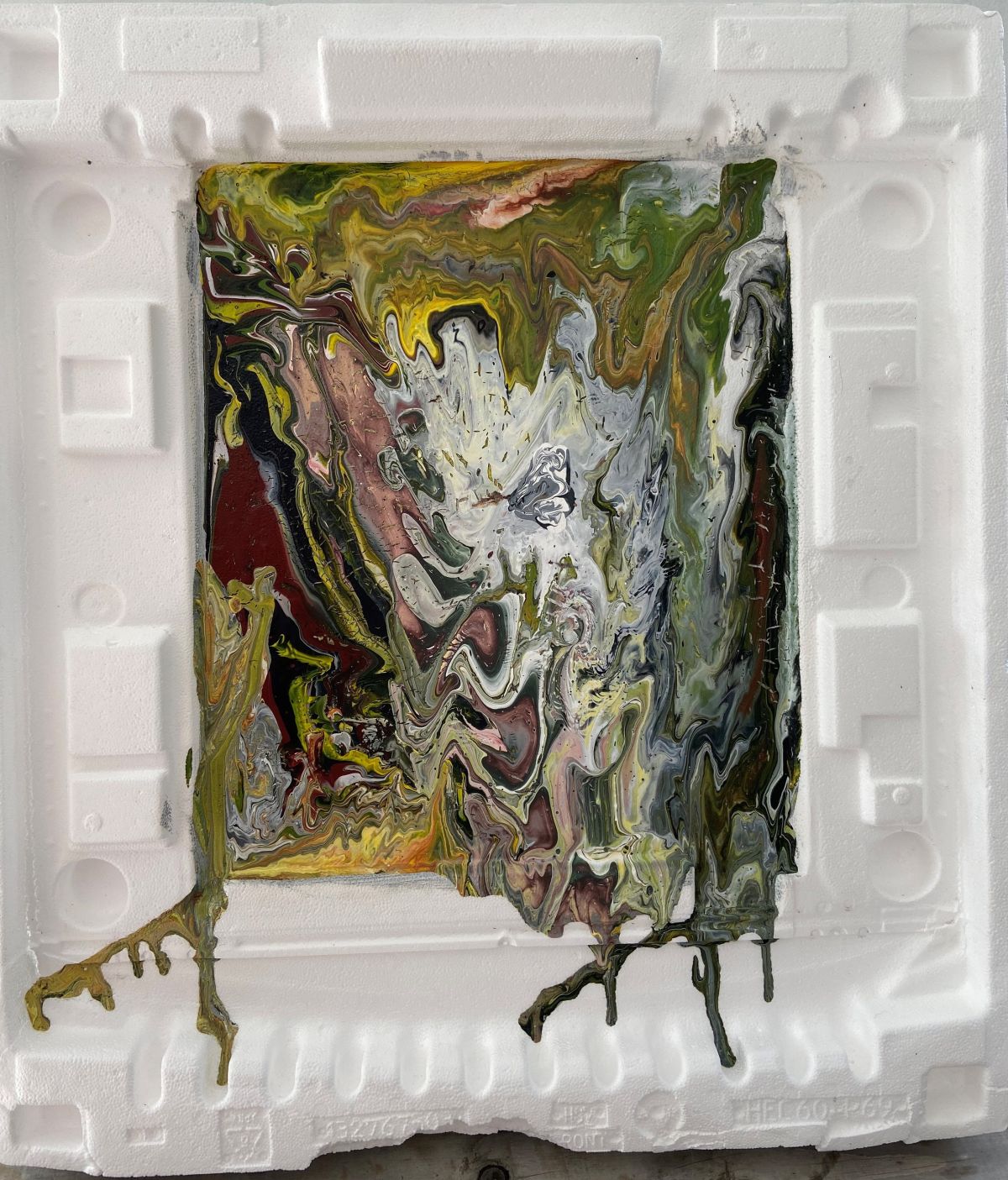 From where I stand 6 – 2020 - Acrylic Paint, PVA, Styrofoam packing