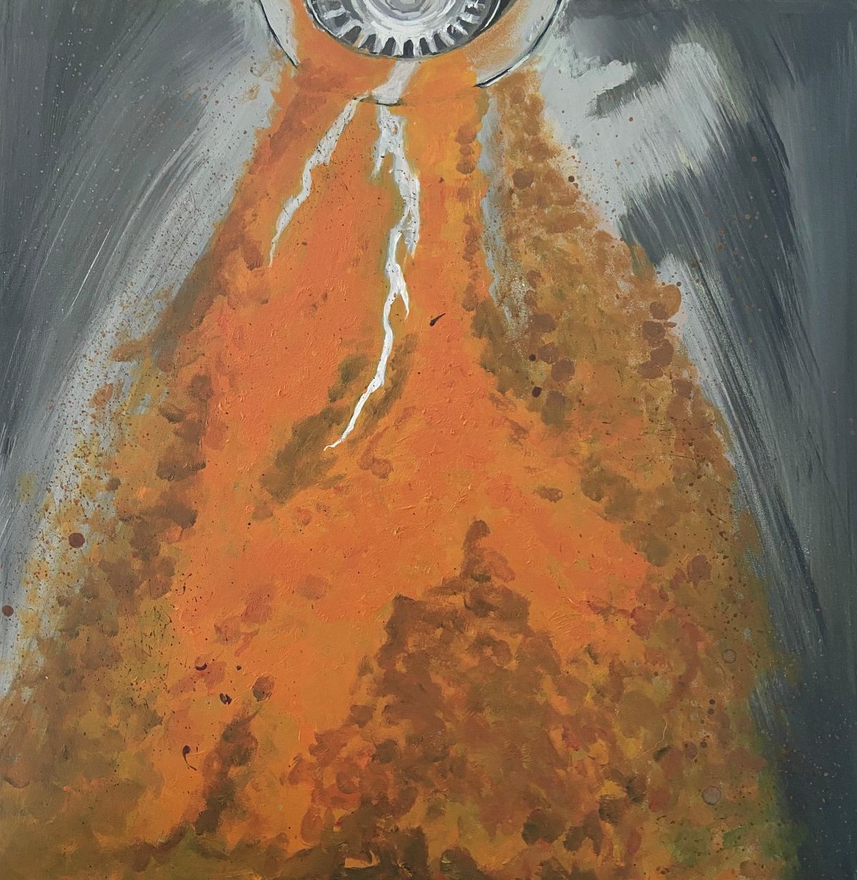 From where I stand 5 – 2020 – Acrylic Paint, Medium, Coffee on board - 60cm x 60cm