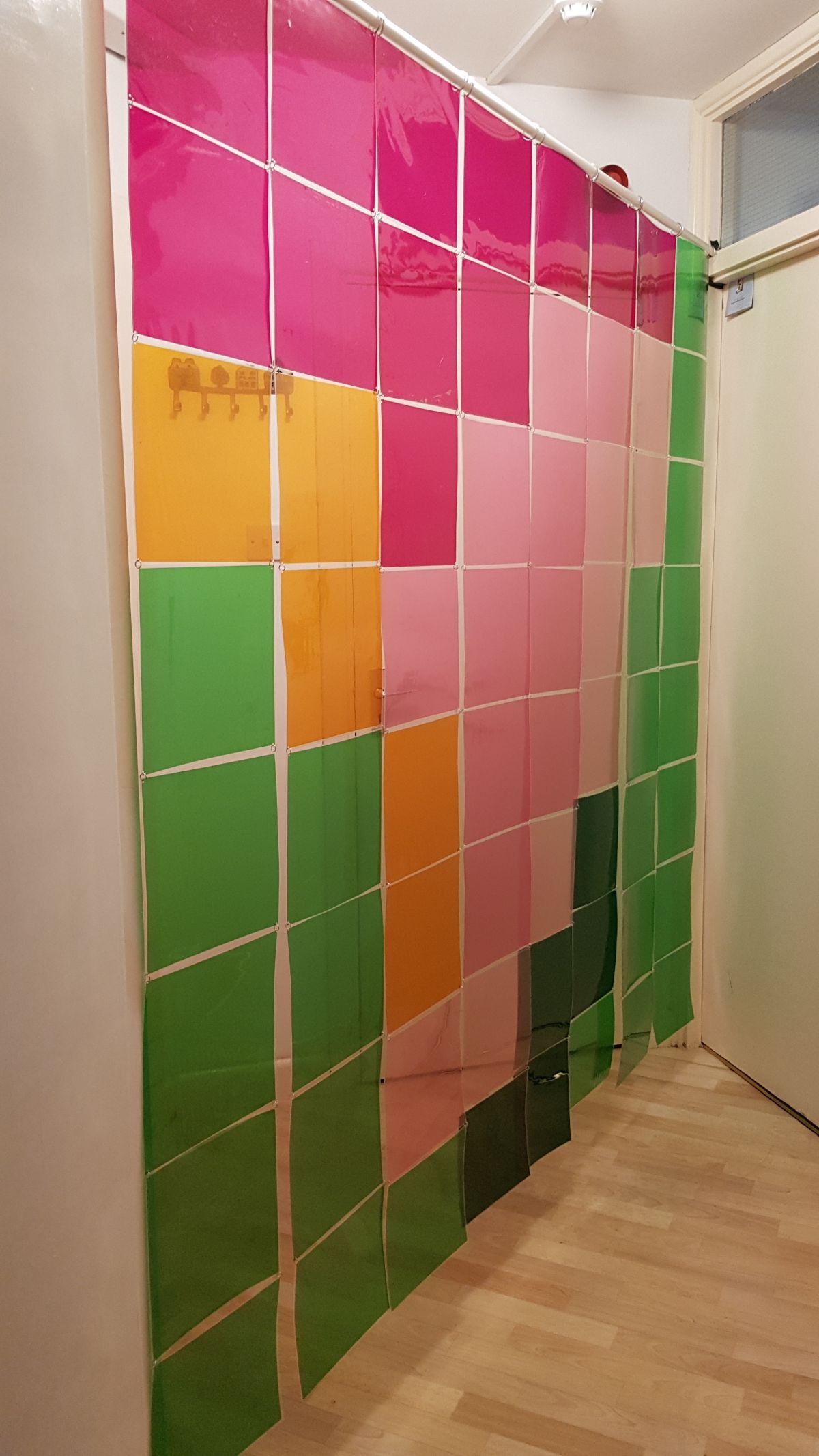 The world has changed its colours, coloured acetate, 200x200cm