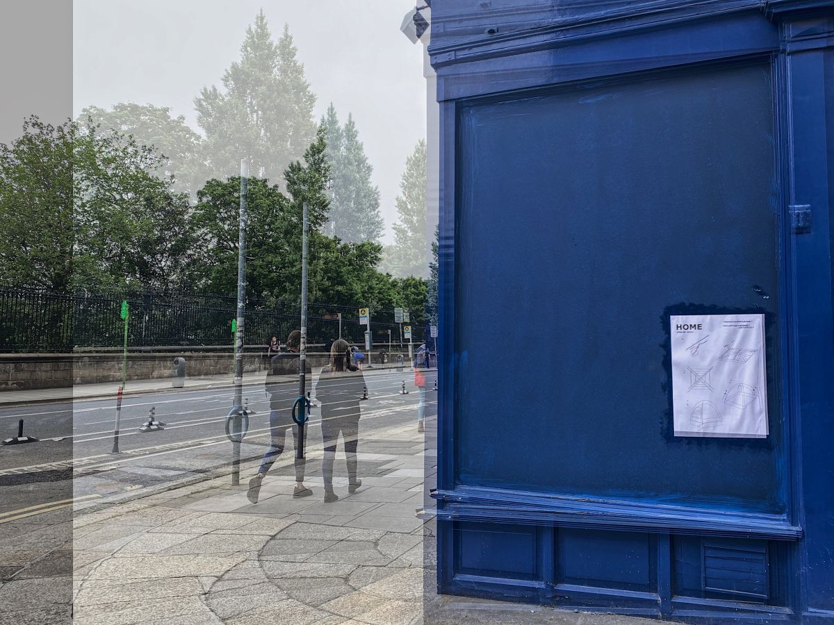 1. Passing by. This is an overlapping of peoples interaction with the poster.