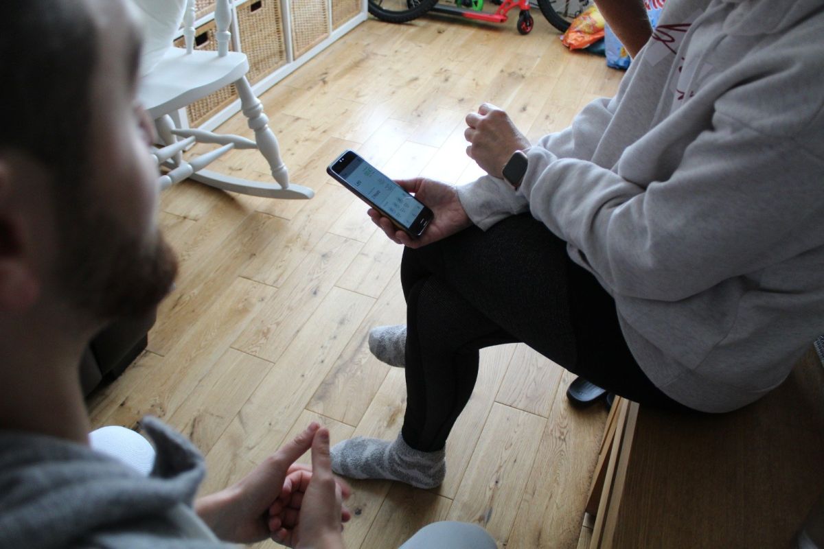 Image 3 - User testing low fi wireframes with parents 1