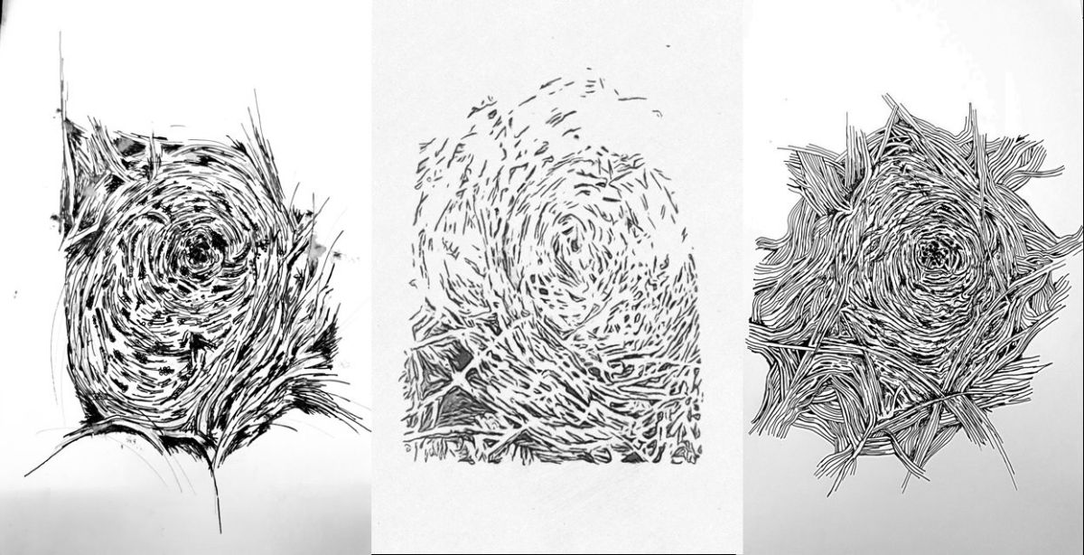 eyrie, Triptych Drawings