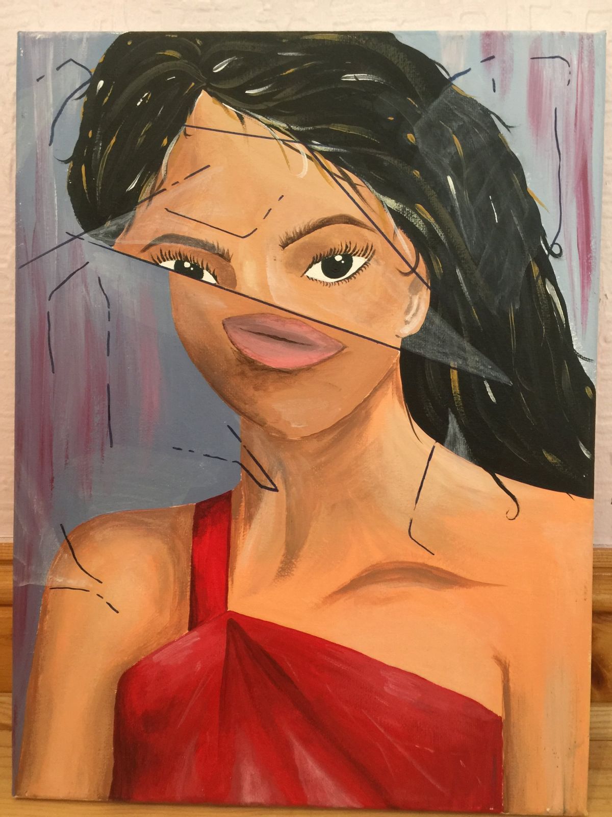 30x40cm. Acrylic & marker.