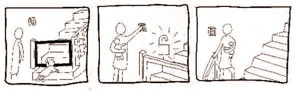 The gate works using infrared technology, the same kind found in a TV remote control.