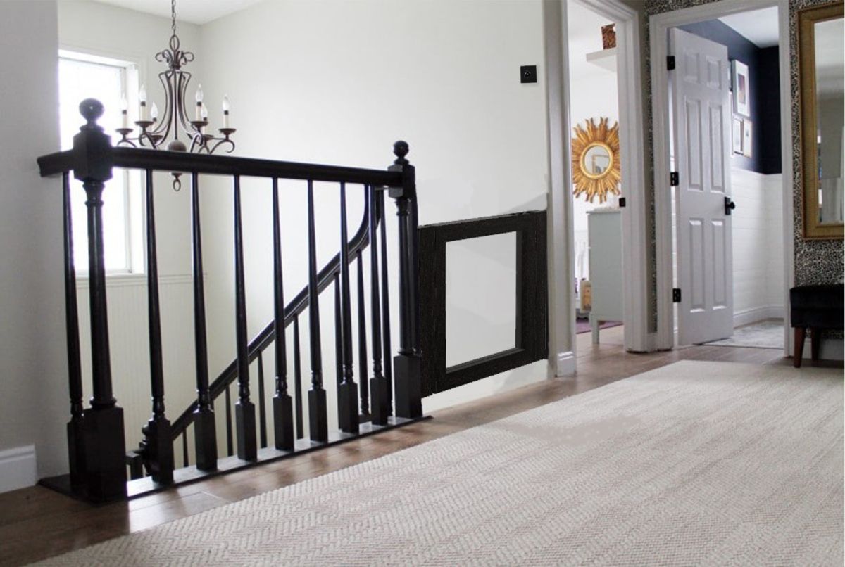 It's as easy as pressing two buttons to open the safety gate.