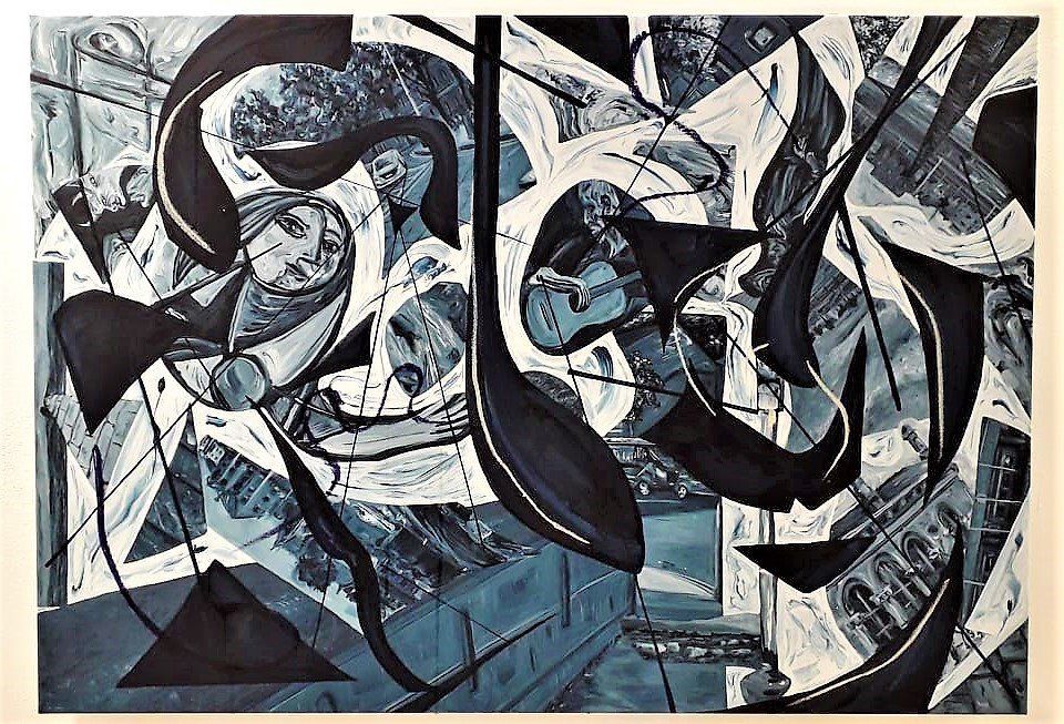No 3 70x100cm Acrylic on Canvas painting