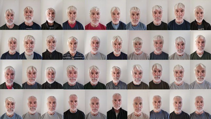 9.	Quarantine Calendar (2).jpg. 40 faces. Selfies.