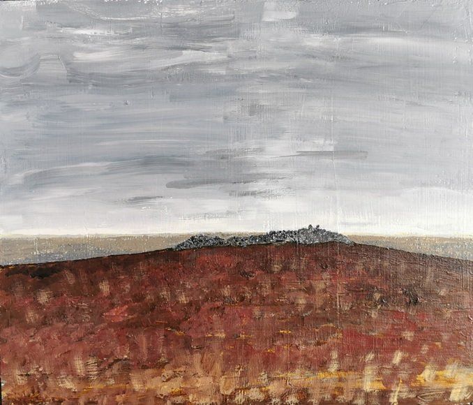 4.	Church Mountain (2).jpg. Acrylic on board. 38 cms x 32 cms.